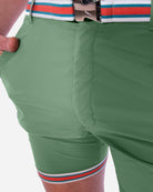 green swimming shorts